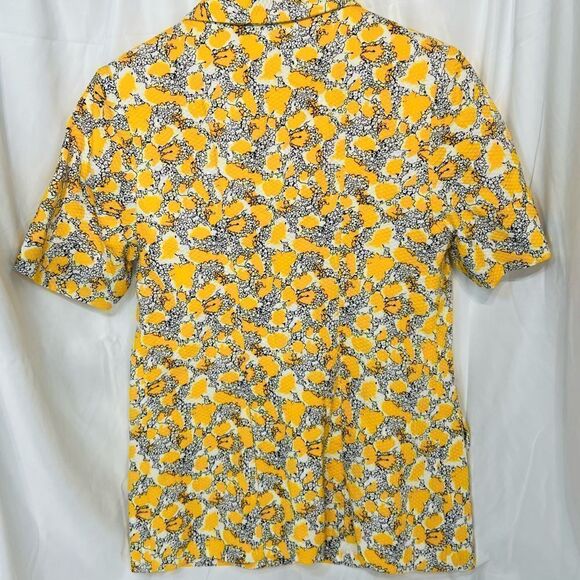 Lihli by Saks Fifth Avenue Vintage Yellow Black Short Sleeve Blazer SP - Picture 4 of 10